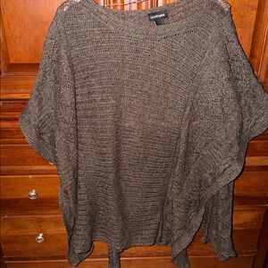 Lane Bryant Women's Textured Knit Poncho - Brown size 18/20 Never worn.